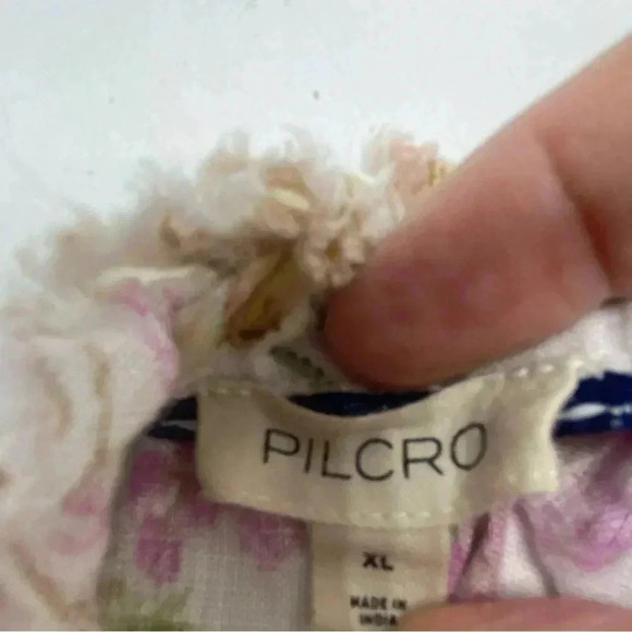 Pilcro The Tavi Tank top Anthropologie coastal grandma linen flowing tank XL - Picture 5 of 5